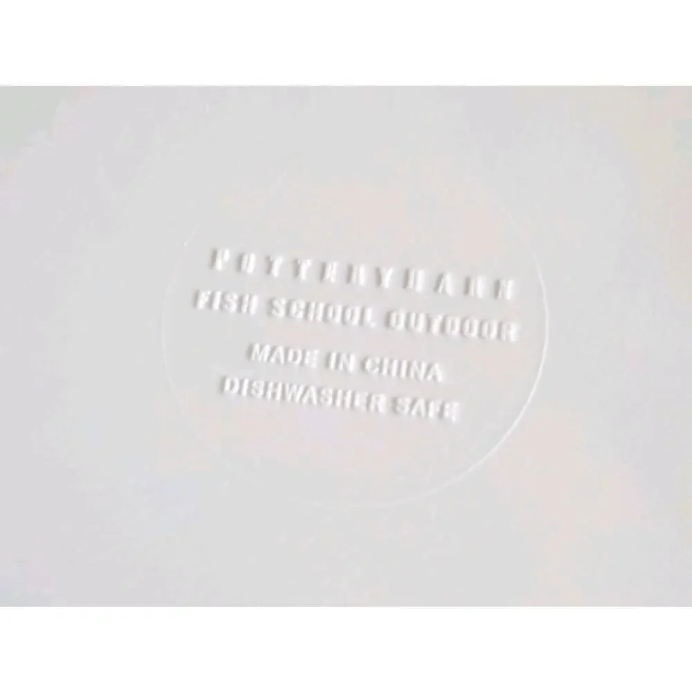 Pottery Barn Melamine 4 Plates School Of Fish Pattern Preowned- Used